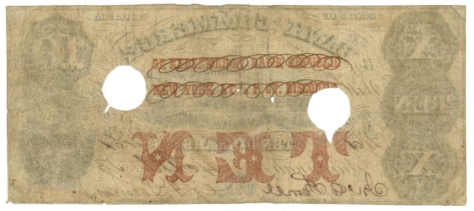 1857 Bank of Commerce Savannah Georgia $10 GA (L6123)
