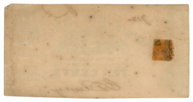 1863 State of North Carolina 10 Cents Raleigh NC (L6205)