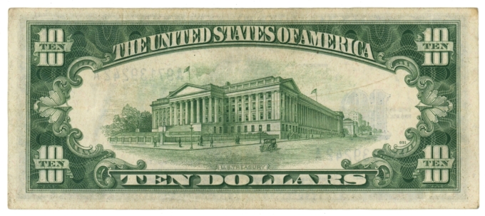 1934 $10 Silver Certificate North Africa Emergency Issue (L6238)