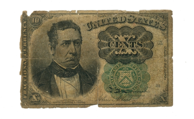 US Fractional fifth Issue Green Seal 10 cents (L6246)