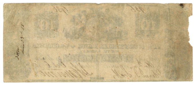 1853 Commercial Bank of Columbia South Carolina $10 SC (L6249)