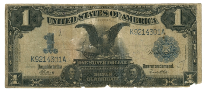 1899 US Silver Certificate Black Eagle $1 (L6258)