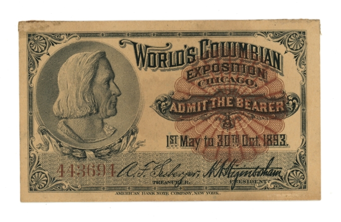 1893 Worlds Columbian Exposition Columbus Chicago IL (L6263)