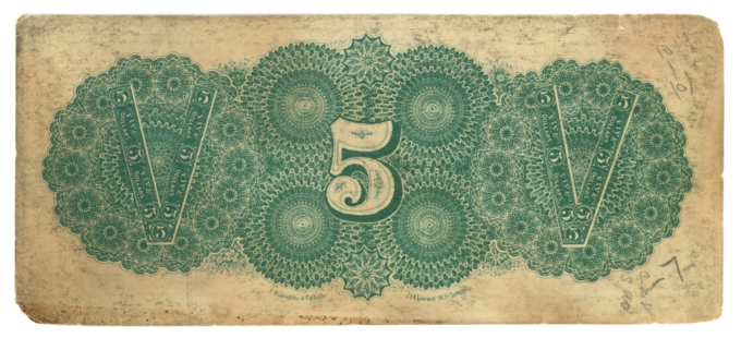1878 City of East St Louis Illinois IL $5 Obsolete - Treasury Warrant (65176)