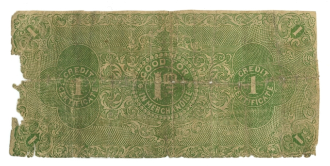 ND Wells Co. Selma Alabama AL $1 Credit Certificate (65183)