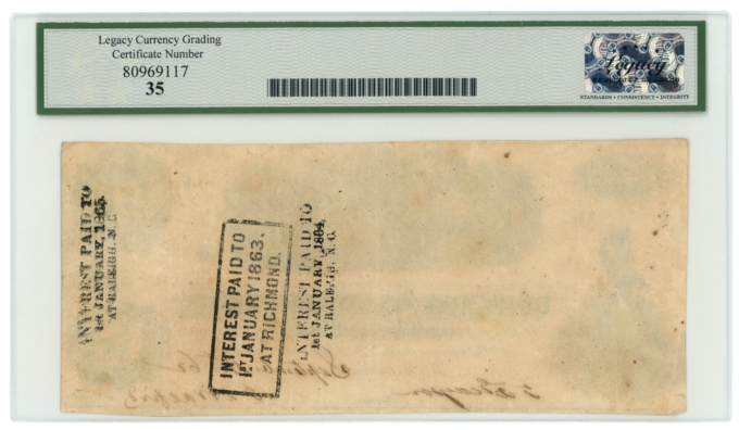 T-40 1862 Confederate States of America $100 PF-1 CR-298 R11 LCG VF35 (65270)