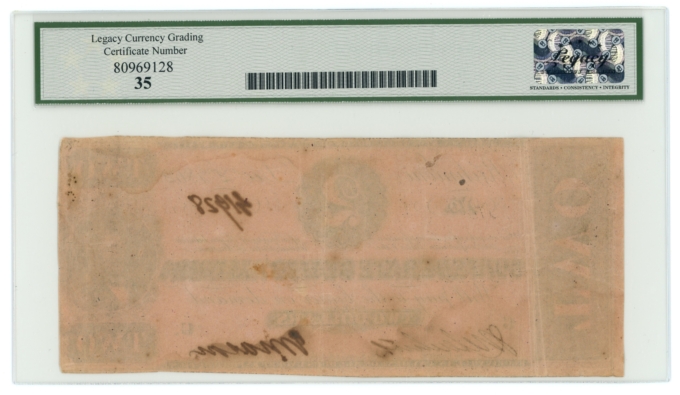 T-54 1862 Confederate States of America $2 PF-11 CR-392 LCG VF35 (65291)