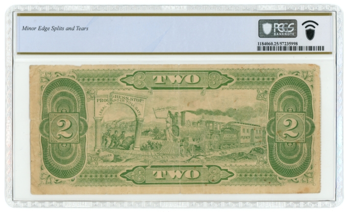 1897 Labor Exchange Toledo Oregon OR 2 Units Branch 219 PCGS VF25 (65076)