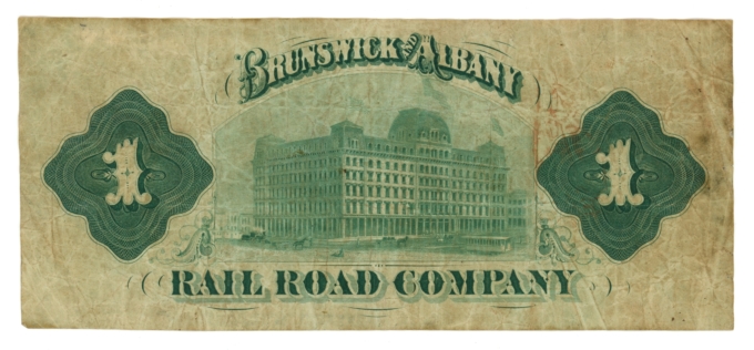 1871 Brunswick & Albany Railroad Company Brunswick Georgia GA $1 Obsolete 65116