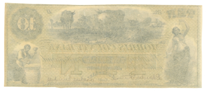 18XX Morris County Bank Morristown New Jersey NJ $10 Obsolete Note (65135)