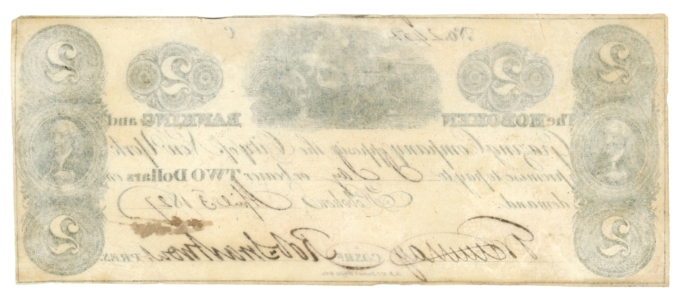 1827 Hoboken Banking & Grazing Company New Jersey NJ $2 Obsolete (65158)