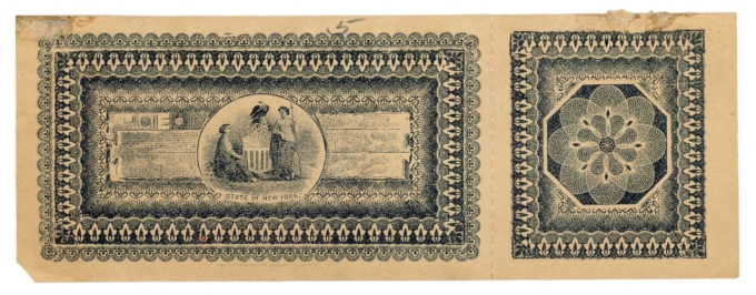 1893 World Columbian Expo Chicago IL Manhattan Day Ticket w/ Stub (65229)