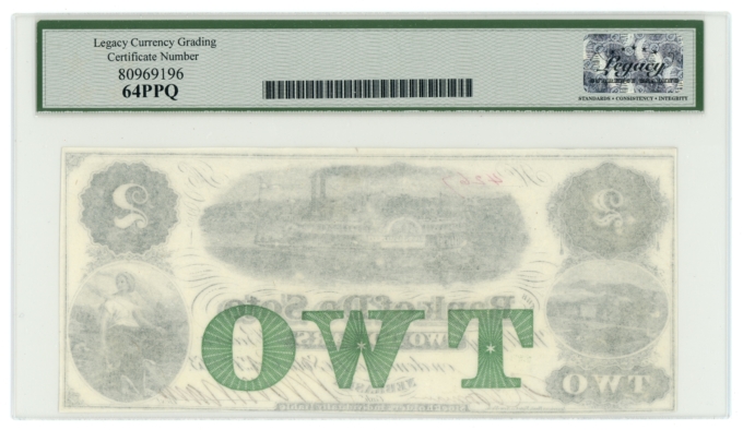 1863 Bank of De Soto Nebraska $2 NE Remainder LCG 64PPQ (L6321)