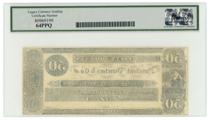 18XX New England Commercial Bank RI $50 LCG 64PPQ (L6323)