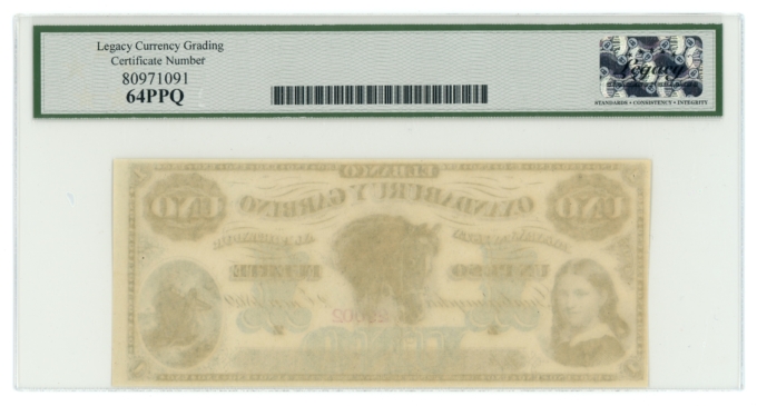 1869 Banco Oxandaburu y Garbino 1 Peso Argentina LCG 64PPQ (L6340)