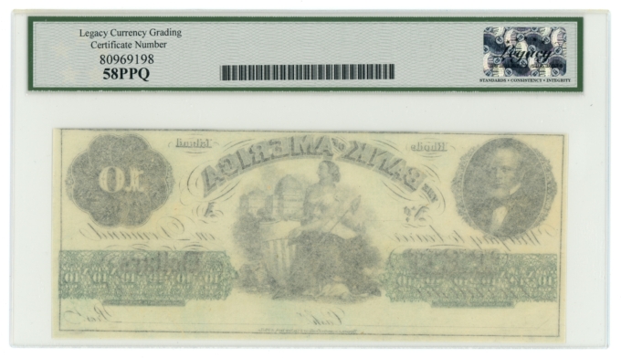 18XX Bank of America Providence RI $10 Remainder LCG 58PPQ (L6343)
