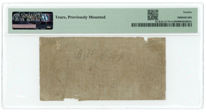 1862 Thomas J Cannon Eufaula Alabama AL $1 Obsolete Scrip R-UNL GD-UNL PMG F12