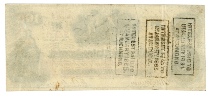 T-41 1862 Confederate States of America CSA $100 Note PF-11 CR-319A (65588)