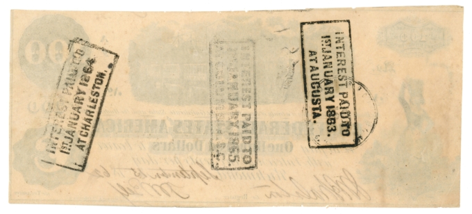 T-40 1862 CSA $100 Note - BC Pressley Assistant CSA Treasurer Stamp 65587