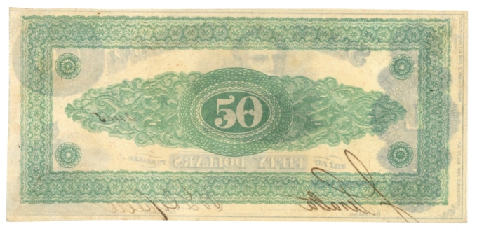 1863 State of Louisiana Shreveport LA $50 Obsolete CR-12 - Civil War Era (65482)