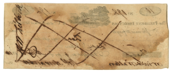 1814 Bank of Kentucky Frankfort KY $10 Obsolete - Post Note H290 CTFT (65347)