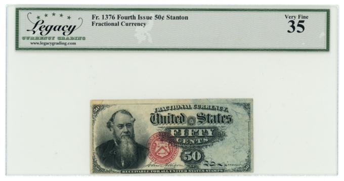FR-1376 10c Fractional Currency 4th Issue LCG VF35 (65392)
